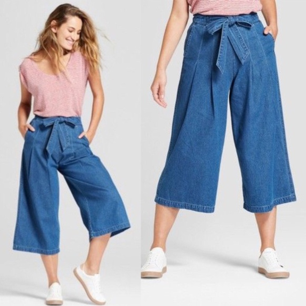 Universal Thread Front Tie Wide Leg Jean